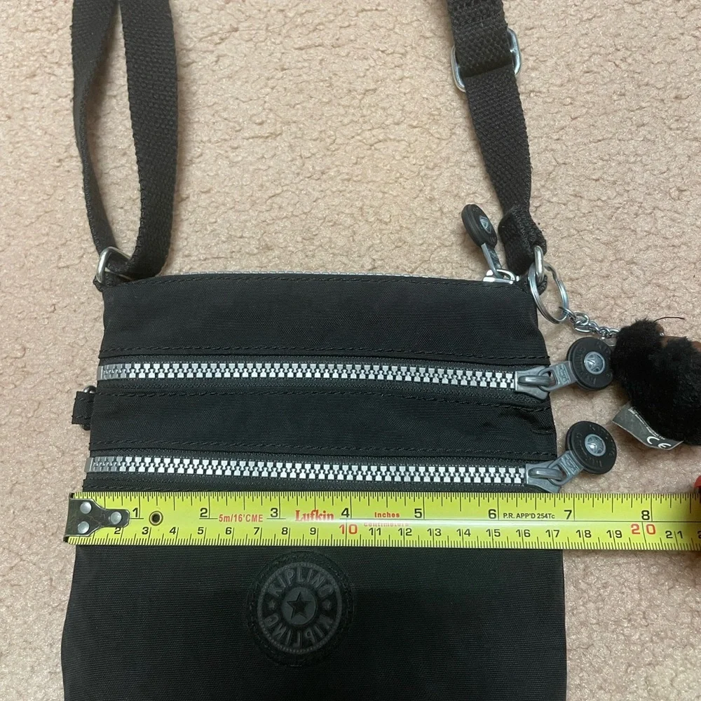 Kipling Black Messenger Bag with Silver Accents - Picture 3 of 8